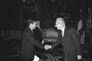 Nissai Vejjajiva, nuovo ambasciatore del Regno di Thailandia; Hamid Abutalebi, nuovo ambasciatore della Repubblica Islamica dell'Iran; Joseph Tchicaya, nuovo ambasciatore della Repubblica Popolare del Congo; Ernest Sipho Mpofu, nuovo ambasciatore della Repubblica del Botswana