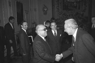 Il Presidente della Repubblica Francesco Cossiga riceve in udienza Marcelino Oreja, Segretario generale del Consiglio d'Europa