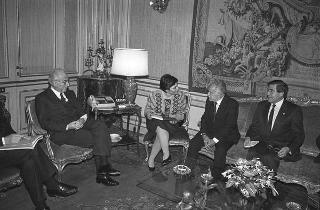 Incontro del Presidente della Repubblica Francesco Cossiga con Yitzhak Shamir, primo ministro d'Israele