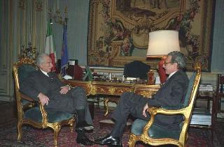 Il Presidente della Repubblica Francesco Cossiga riceve Andrea Cagiati, ambasciatore d'Italia presso la Santa Sede in visita di congedo