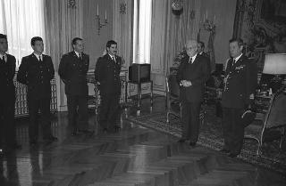 Incontro con una delegazione di allievi dell'Accademia Aeronautica di Pozzuoli, in servizio di Guardia d'Onore al Palazzo del Quirinale