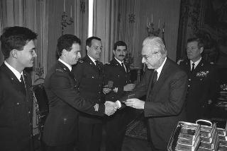 Incontro con una delegazione di allievi dell'Accademia Aeronautica di Pozzuoli, in servizio di Guardia d'Onore al Palazzo del Quirinale
