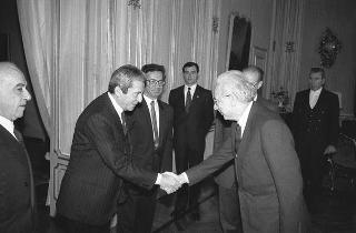 Alessandro Alberigi Quaranta, presidente della Società finanziaria per i sistemi informativi (FINSIEL), con Pietro Imperia, vice presidente, e Vittorio Salvati, amministratore delegato