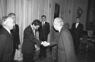 Alessandro Alberigi Quaranta, presidente della Società finanziaria per i sistemi informativi (FINSIEL), con Pietro Imperia, vice presidente, e Vittorio Salvati, amministratore delegato