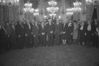 Il Presidente della Repubblica Francesco Cossiga incontra Herbert Schambeck, presidente del Consiglio Federale della Repubblica d'Austria, con una delegazione di parlamentari