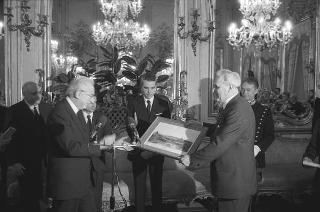 Il Presidente della Repubblica Francesco Cossiga incontra Herbert Schambeck, presidente del Consiglio Federale della Repubblica d'Austria, con una delegazione di parlamentari