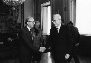 Incontro e colazione con il Segretario Generale della NATO Lord Carrington e signora