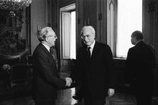 Incontro e colazione con il Segretario Generale della NATO Lord Carrington e signora