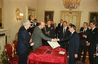 Giuramento del Ministro del Tesoro Giuliano Amato