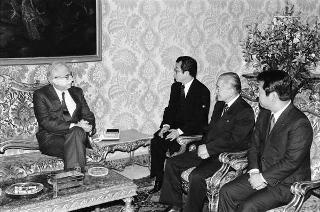 Incontro del Presidente della Repubblica Francesco Cossiga con Noboru Takeshita, primo ministro del Giappone