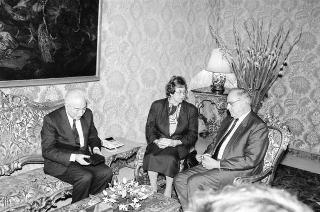 Incontro del Presidente della Repubblica Francesco Cossiga con il Cancelliere Helmut Kohl, della Repubblica Federale di Germania