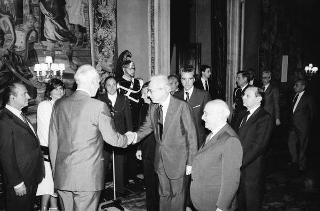 Incontro con i partecipanti alla cerimonia celebrativa del XXV anniversario di fondazione del Programma Alimentare Mondiale