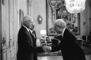 Udienza del Presidente della Repubblica Francesco Cossiga con James Ingram, direttore esecutivo del Programma Alimentare Mondiale