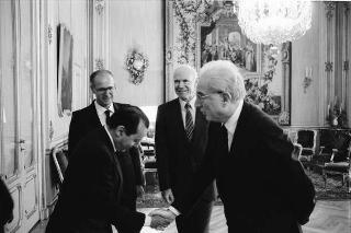 Udienza del Presidente della Repubblica Francesco Cossiga con James Ingram, direttore esecutivo del Programma Alimentare Mondiale