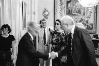 Il Presidente della Repubblica Francesco Cossiga incontra Francesco Spinelli, presidente del Consiglio nazionale dei minori