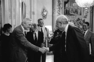 Il Presidente della Repubblica Francesco Cossiga incontra Francesco Spinelli, presidente del Consiglio nazionale dei minori