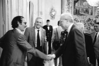 Il Presidente della Repubblica Francesco Cossiga incontra Francesco Spinelli, presidente del Consiglio nazionale dei minori