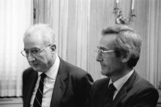 Il Presidente della Repubblica Francesco Cossiga incontra Francesco Spinelli, presidente del Consiglio nazionale dei minori