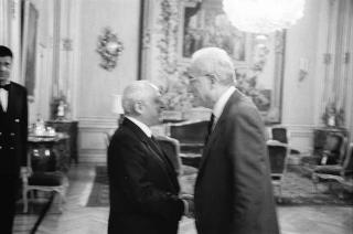 Il Presidente della Repubblica Francesco Cossiga incontra Francesco Spinelli, presidente del Consiglio nazionale dei minori