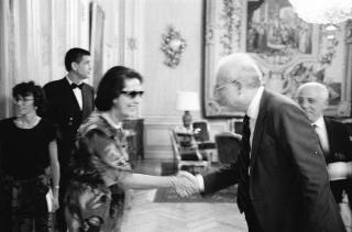 Il Presidente della Repubblica Francesco Cossiga incontra Francesco Spinelli, presidente del Consiglio nazionale dei minori