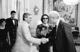 Il Presidente della Repubblica Francesco Cossiga incontra Francesco Spinelli, presidente del Consiglio nazionale dei minori