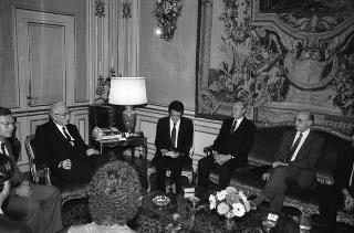 Incontro del Presidente della Repubblica Francesco Cossiga con una delegazione di parlamentari australiani