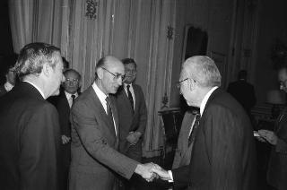 Incontro del Presidente della Repubblica Francesco Cossiga con una delegazione di parlamentari australiani