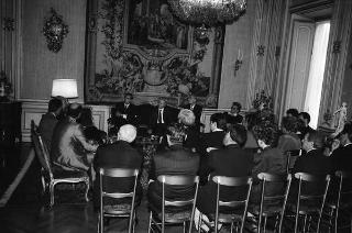 Udienza del Presidente della Repubblica Francesco Cossiga con Gianfranco Imperatori, presidente dell'Associazione italiana contro le leucemie, con una rappresentanza del sodalizio