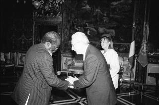 Tibamanye Mweene Mushanga, nuovo ambasciatore della Repubblica di Uganda: presentazione delle Lettere credenziali