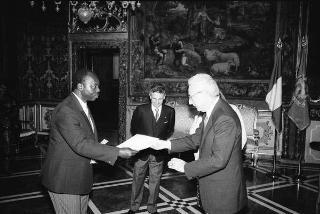 Gabriel Mbangas, nuovo ambasciatore della Repubblica Centroafricana: presentazione delle Lettere credenziali