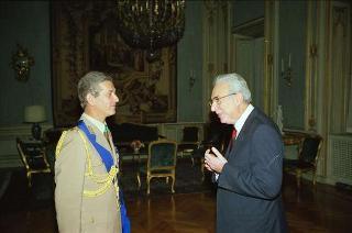 Il Presidente della Repubblica Francesco Cossiga riceve in udienza il Colonello Domenico Tria, nuovo consigliere militare aggiunto per l'Esercito