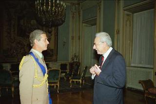 Il Presidente della Repubblica Francesco Cossiga riceve in udienza il Colonello Domenico Tria, nuovo consigliere militare aggiunto per l'Esercito