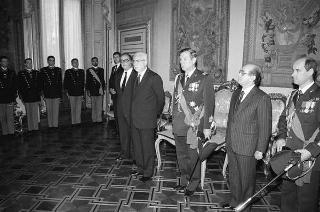 Incontro con una delegazione di allievi dell'Accademia militare di Modena, in servizio di Guardia d'Onore al Palazzo del Quirinale