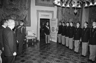 Incontro con una delegazione di allievi dell'Accademia militare di Modena, in servizio di Guardia d'Onore al Palazzo del Quirinale