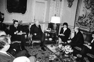 Incontro del Presidente della Repubblica Francesco Cossiga con Manfred Woerner, nuovo Segretario Generale della NATO