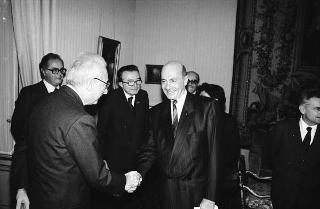 Incontro del Presidente della Repubblica Francesco Cossiga con Manfred Woerner, nuovo Segretario Generale della NATO