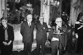 Incontro del Presidente della Repubblica Francesco Cossiga con l'on. Carlo Donat Cattin, ministro della sanità, con il nuovo Consiglio superiore della sanità