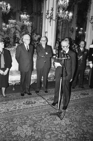 Incontro del Presidente della Repubblica Francesco Cossiga con l'on. Carlo Donat Cattin, ministro della sanità, con il nuovo Consiglio superiore della sanità