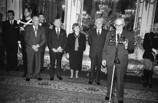 Incontro del Presidente della Repubblica Francesco Cossiga con l'on. Carlo Donat Cattin, ministro della sanità, con il nuovo Consiglio superiore della sanità