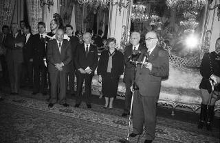 Incontro del Presidente della Repubblica Francesco Cossiga con l'on. Carlo Donat Cattin, ministro della sanità, con il nuovo Consiglio superiore della sanità