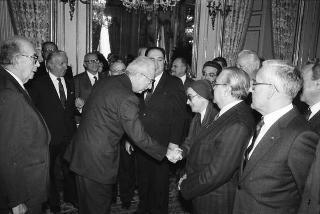 Incontro del Presidente della Repubblica Francesco Cossiga con l'on. Carlo Donat Cattin, ministro della sanità, con il nuovo Consiglio superiore della sanità