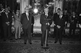 Incontro del Presidente della Repubblica Francesco Cossiga con l'on. Carlo Donat Cattin, ministro della sanità, con il nuovo Consiglio superiore della sanità