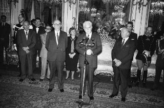 Incontro del Presidente della Repubblica Francesco Cossiga con l'on. Carlo Donat Cattin, ministro della sanità, con il nuovo Consiglio superiore della sanità