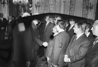 Incontro del Presidente della Repubblica Francesco Cossiga con l'on. Carlo Donat Cattin, ministro della sanità, con il nuovo Consiglio superiore della sanità
