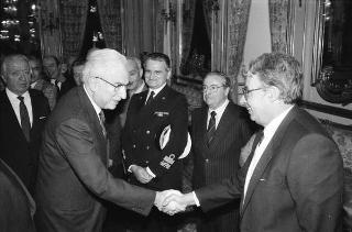 Incontro del Presidente della Repubblica Francesco Cossiga con l'on. Carlo Donat Cattin, ministro della sanità, con il nuovo Consiglio superiore della sanità