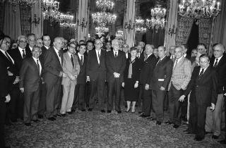 Incontro del Presidente della Repubblica Francesco Cossiga con l'on. Carlo Donat Cattin, ministro della sanità, con il nuovo Consiglio superiore della sanità