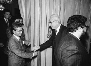 Incontro con gli esponenti dell'Accademia di studi storici Aldo Moro, partecipanti al Convegno internazionale "Aldo Moro: Stato e società"