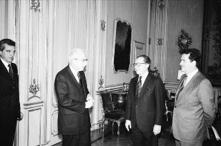 Incontro del Presidente della Repubblica Francesco Cossiga con Jacques Delors, presidente della Commissione CEE