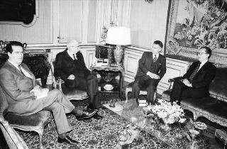 Incontro del Presidente della Repubblica Francesco Cossiga con Jacques Delors, presidente della Commissione CEE