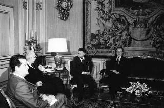 Incontro del Presidente della Repubblica Francesco Cossiga con Jacques Delors, presidente della Commissione CEE